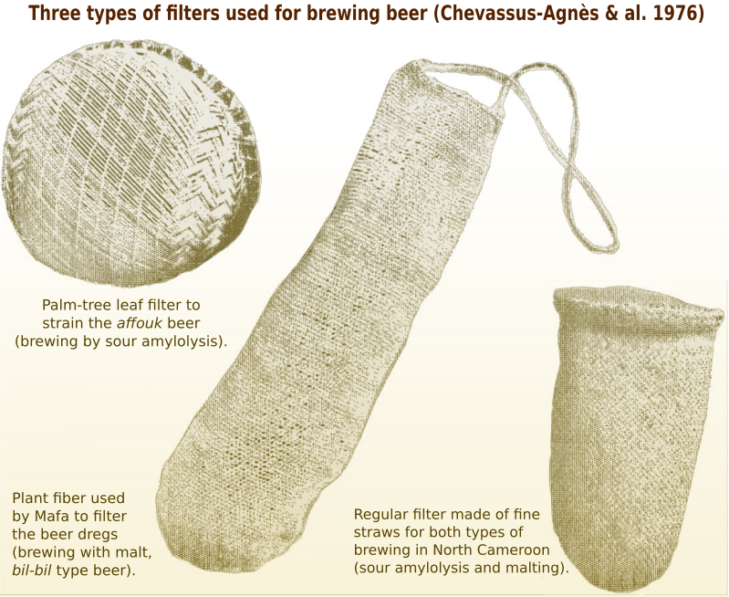 Different types of filters used for brewing beer ©Chevassus-Agnès & al. 1976).